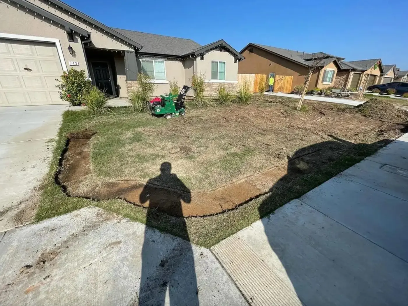 Landscaping, before